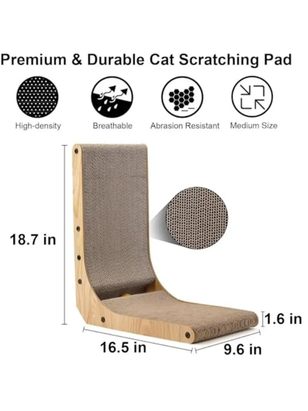 Cat Scratcher Cardboard L Shape Cat Scratch Pad Lounge Bed Furniture Saver